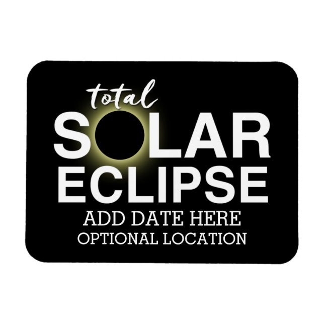 Magnet Flexible Total Solaire Eclipse 2017 - Date et emplacement p (Horizontal)