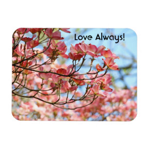 Magnet Flexible Toujours Amour ! aimants Fleurs de Cornouiller Ros