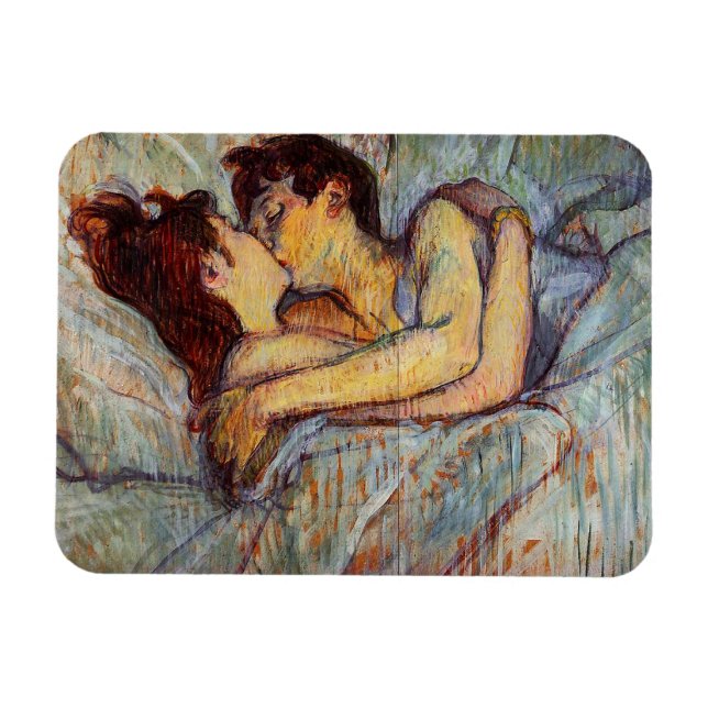 Magnet Flexible Toulouse-Lautrec Au Lit L'Aimant Baiser (Horizontal)