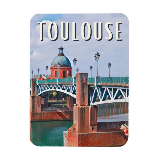 Magnet Flexible Toulouse Photo Vintage (Vertical)