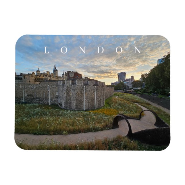 Magnet Flexible Tour de Londres à l'aimant du réfrigérateur couché (Horizontal)