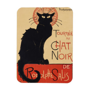 Magnet Flexible Tournee du Chat Noir Vintage Black Cat Art Nouveau