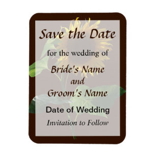 Magnet Flexible Tournesol à la baisse Enregistrer la date