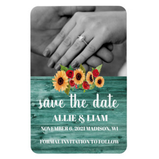Magnet Flexible Tournesol & Roses Sauvez L'Aimant Date