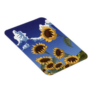 Magnet Flexible Tournesols en été