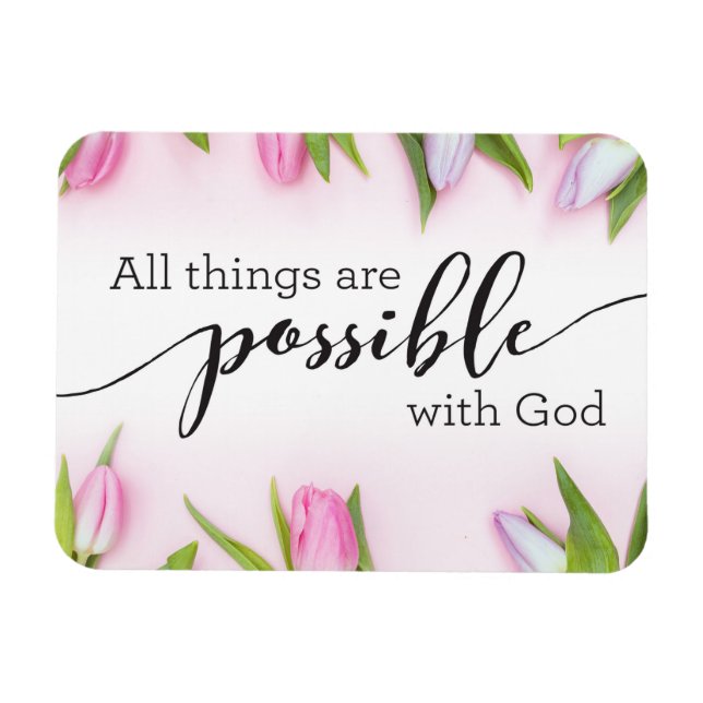 Magnet Flexible Tout est possible avec Dieu (Horizontal)