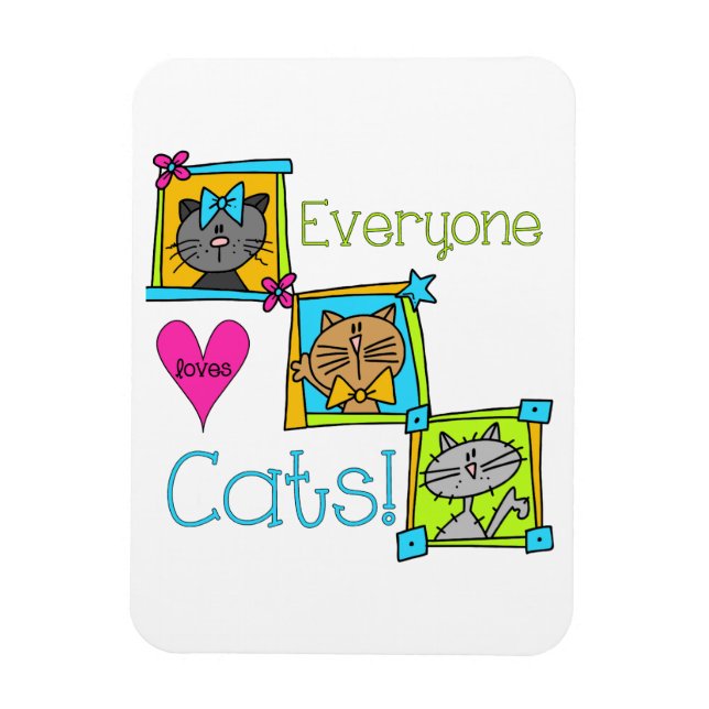Magnet Flexible Tout le monde aime les chats (Vertical)