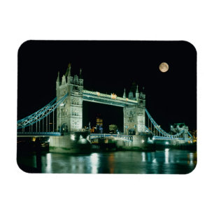 Magnet Flexible Tower Bridge à la nuit, Londres, Angleterre