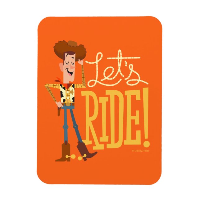 Magnet Flexible Toy Story 4 | Illustration en bois "Ride" (Vertical)