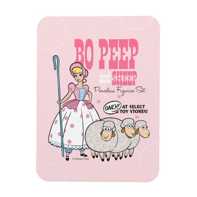 Magnet Flexible Toy Story 4 | Retro Bo Peep Ensemble de puces (Vertical)