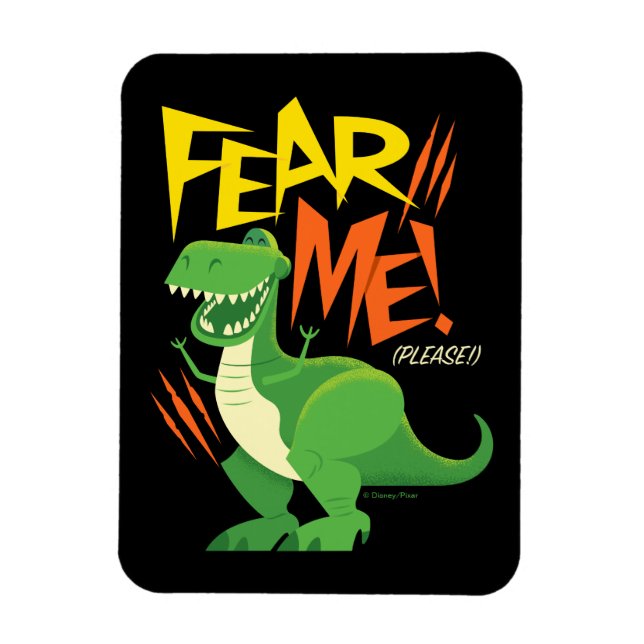 Magnet Flexible Toy Story 4 | Rex "Craignez-moi !" (Vertical)