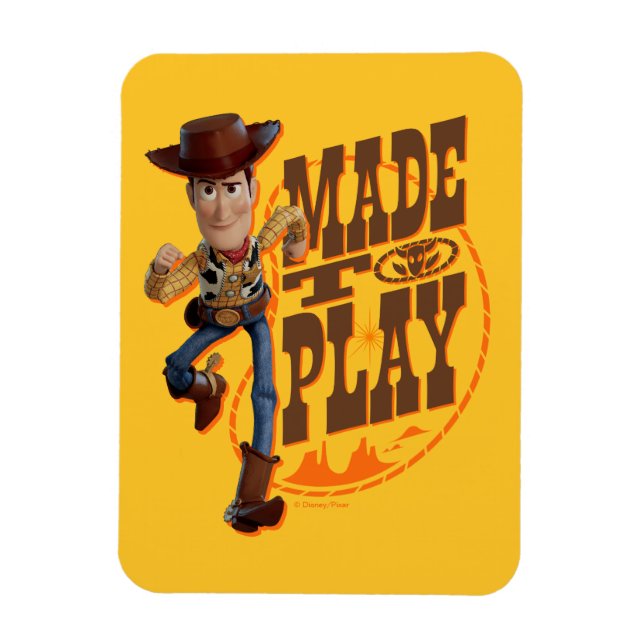Magnet Flexible Toy Story 4 | Woody "Fait pour jouer" (Vertical)