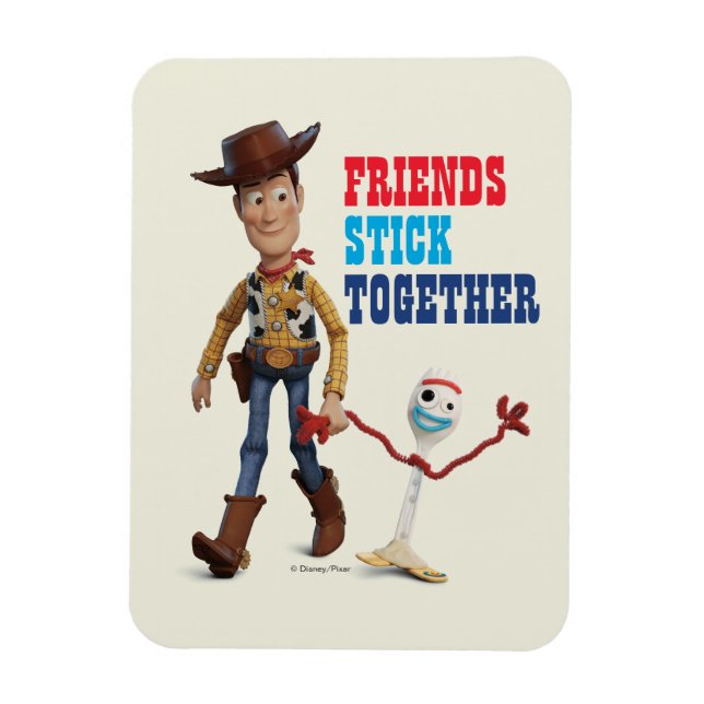 Magnet Flexible Toy Story 4 | Woody & Forky Walking Together (Vertical)