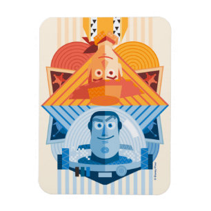 Magnet Flexible Toy Story  Graphique réversible Woody & Buzz