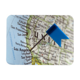 Magnet Flexible Tracez la goupille placée sur Los Angeles, la