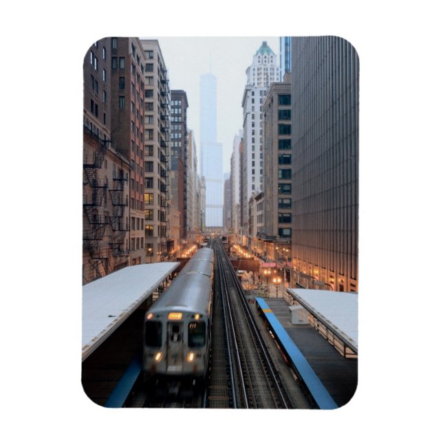 Magnet Flexible Train en hauteur dans le centre-ville de Chicago s (Vertical)