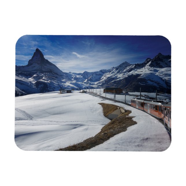 Magnet Flexible Train ferroviaire Gornergrat et Matterhorn à Zerma (Horizontal)