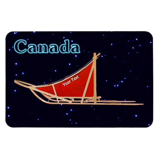 Magnet Flexible traîneau à chiens - Canada (Horizontal)