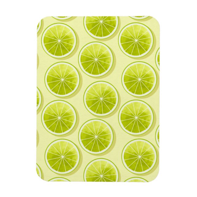 Magnet Flexible Tranches de chaux sur Jaune clair (Vertical)