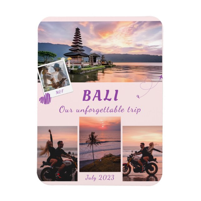 Magnet Flexible Travel Adventure Photo Famille Collage (Vertical)
