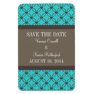 Magnet Flexible Treillis fantaisie Enregistrer la date Magnet, Aqu