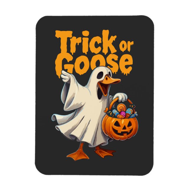 Magnet Flexible Trick or Goose Halloween Goose (Vertical)
