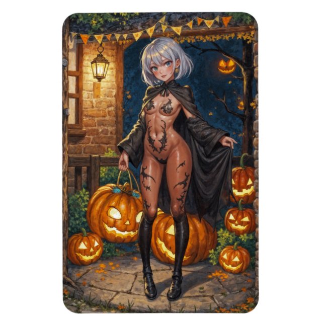 Magnet Flexible Trick ou le traitement, Brave Halloween Costume Gi (Vertical)