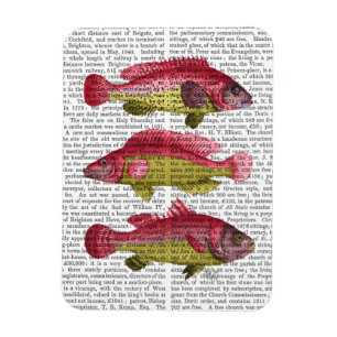 Magnet Flexible Trio poisson Imaginaire rouge et jaune