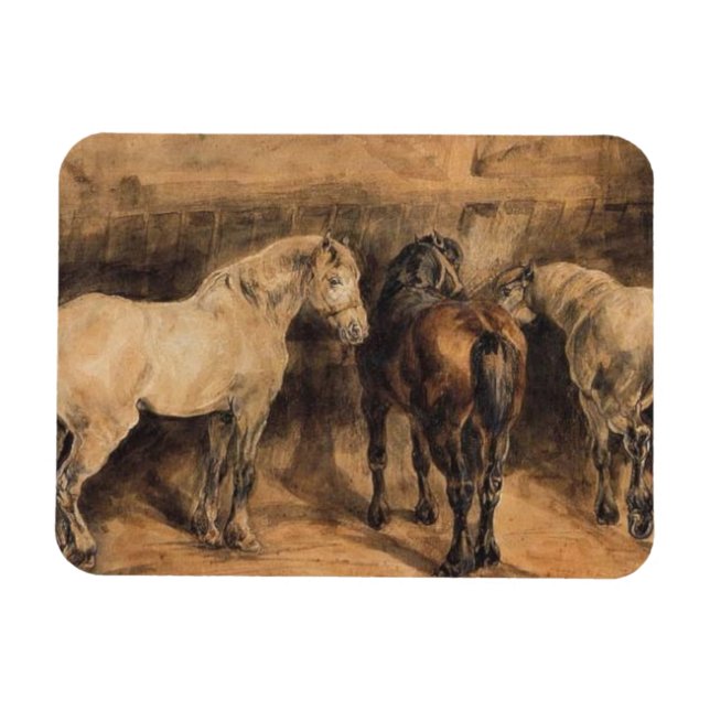 Magnet Flexible Trois chevaux dans leur stabilité (Horizontal)