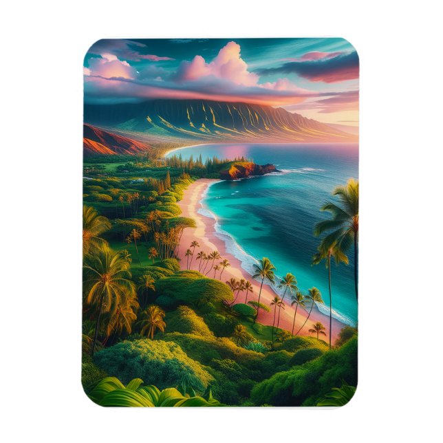 Magnet Flexible Tropical Maui Island Paradise (Vertical)