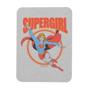 Magnet Flexible True Vintage Supergirl Flying Graphic