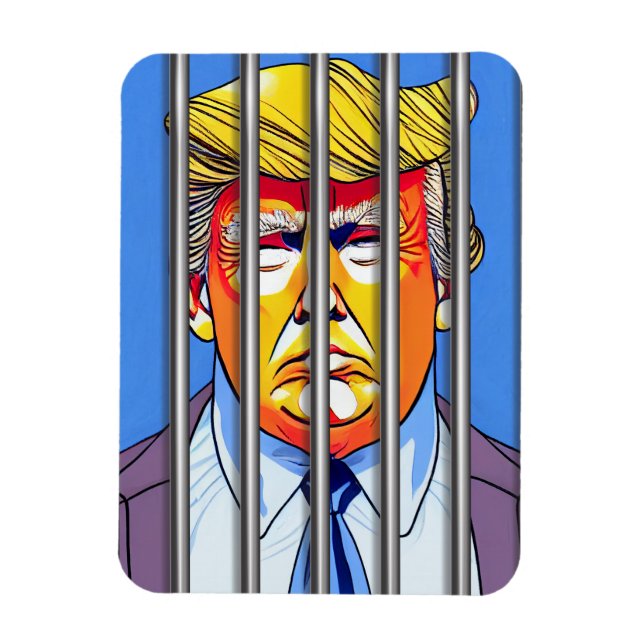 Magnet Flexible Trump en prison Aimant photo flexible (Vertical)