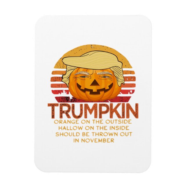 Magnet Flexible Trumpkin Halloween Funny Classic - Pumpk politique (Vertical)
