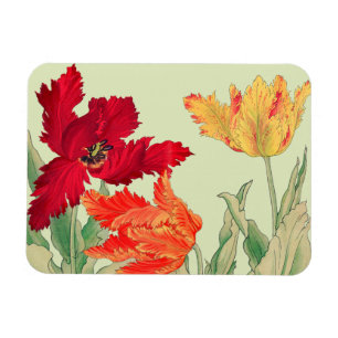 Magnet Flexible Tulide perroquet, Floral