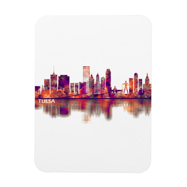 Magnet Flexible Tulsa Oklahoma Skyline (Vertical)