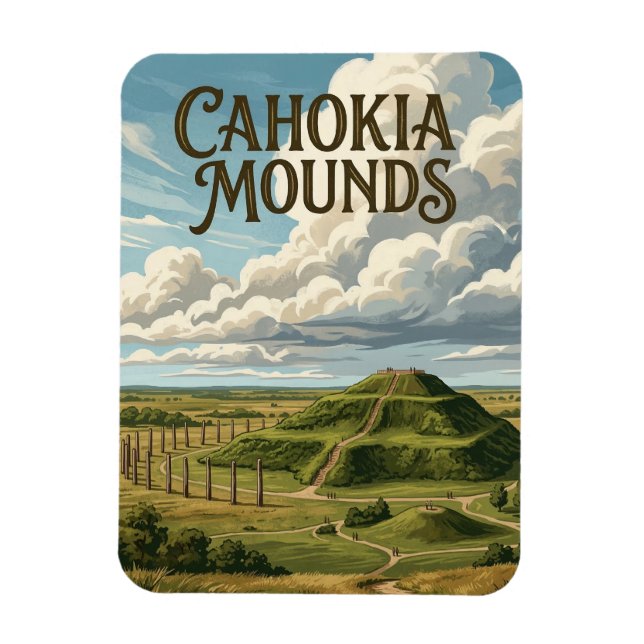 Magnet Flexible Tumulus de Cahokia (Vertical)