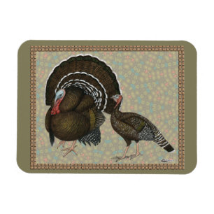 Magnet Flexible Turkeys Standard Bronze Portrait