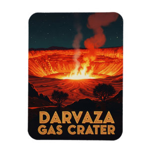 Magnet Flexible Turkménistan Darvaza Gaz Crater Voyage