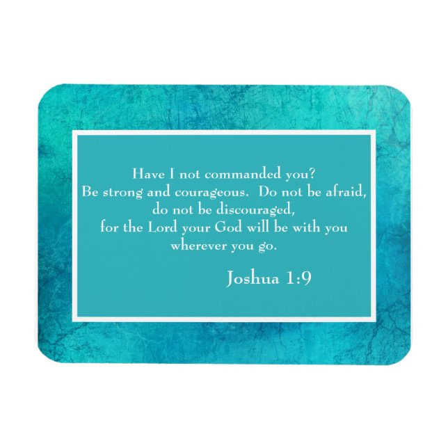 Magnet Flexible Turquoise Bible Blanche Verse Christian (Horizontal)