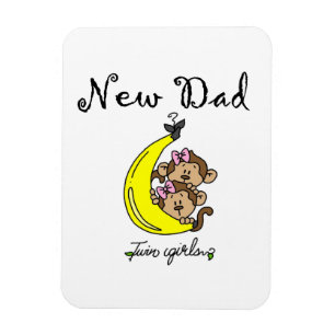 Magnet Flexible Twin Girls New Papa Cadfts