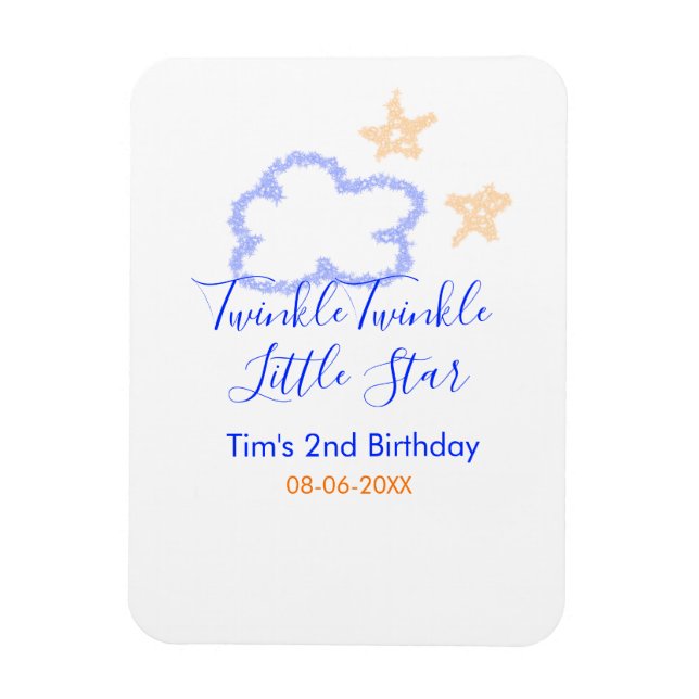Magnet Flexible Twinkle scintillement petite étoile anniversaire v (Vertical)