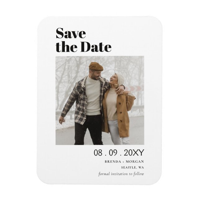 Magnet Flexible Typographie moderne et design Enregistrer la photo (Vertical)