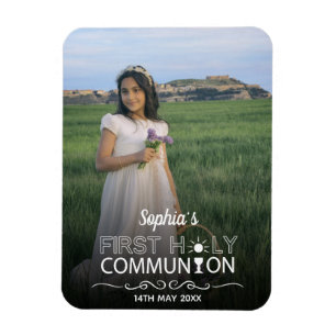 Magnet Flexible Typographie moderne Première communion sainte