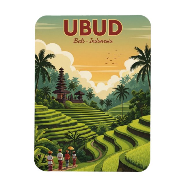 Magnet Flexible Ubud Bali Indonesia Travel (Vertical)