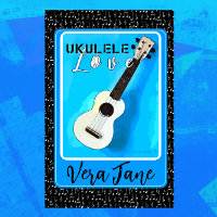 Ukulele Love nuances de bleu avec nom