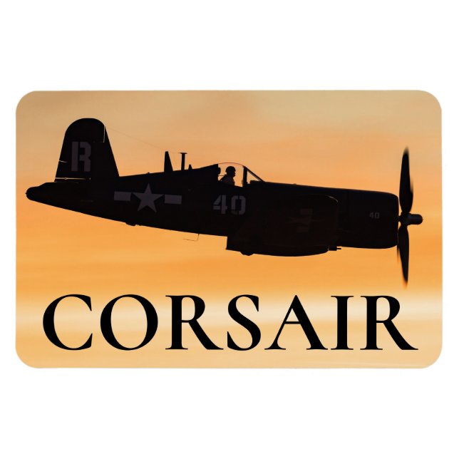Magnet Flexible Un chasseur F4U en cavair (Horizontal)