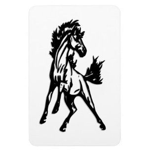 Magnet Flexible Un cheval sautant franchement dans la nature