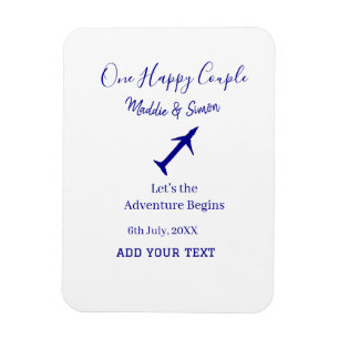 Magnet Flexible Un couple heureux, l'aventure du mariage commence 