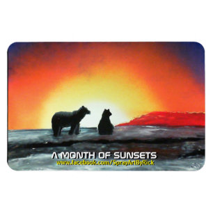 Magnet Flexible Un mois des couchers du soleil