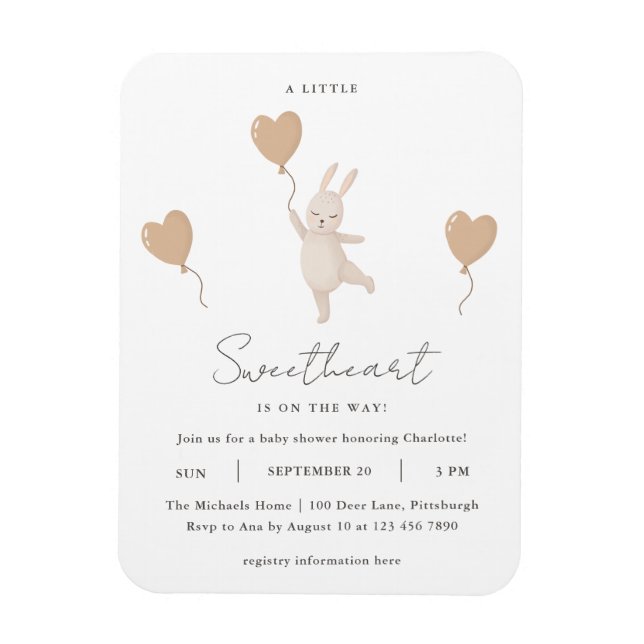 Magnet Flexible Un petit amour est sur le Baby shower Way (Vertical)
